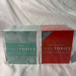TableTopics Teen and Original Bilingual Conversation Starter Card Sets Lot of 2